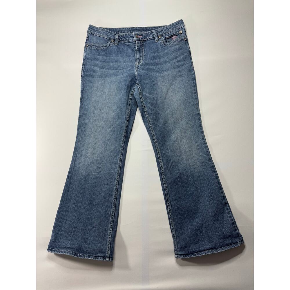 Harley Davidson Women's Bootcut Blue Denim Jeans - Size 14 (34x28) *READ**